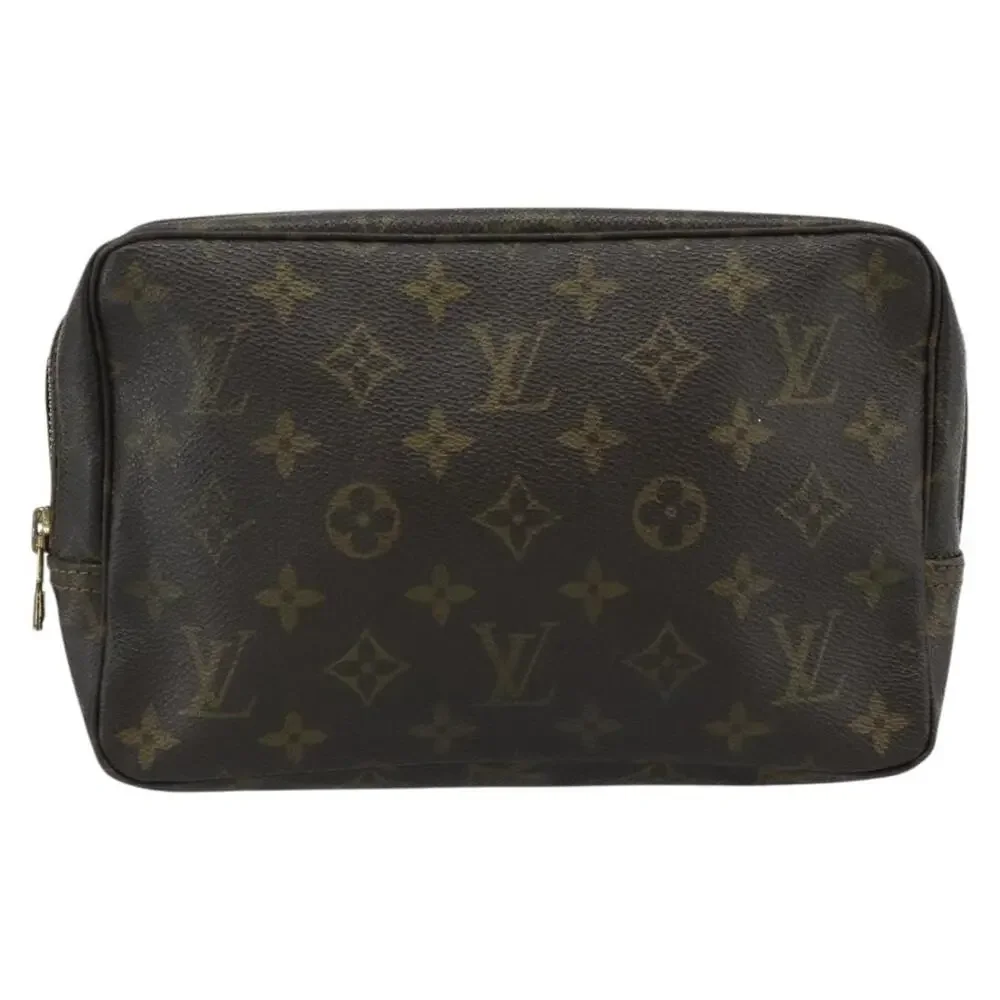 Louis Vuitton Monogram Trousse Toilette 23 Clutch Bag Brown